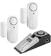 TOWODE Door Stop Alarm &amp; Door and Window Alarm, Dual Protection Home Security Door Alarm Kit Wire...