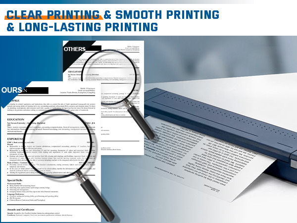 Thermal Printer Paper 8.5&amp;#39;&amp;#39;x11&amp;#39;&amp;#39; US Letter Size, 4 Rolls BPA free Quick-Dry Thermal Printer Paper
