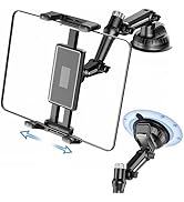 YTDSUP 5 in 1 Tablet Holder for Car, Windshield+Dash Car iPad/Phone Mount with Strong Suction Cup...