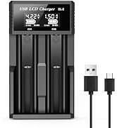 18650 Battery Charger,LCD Display Rechargeable Batteries Charger for AA/AAA Ni-MH/Ni-Cd, 3.7V Li-...