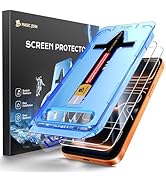 MAGIC JOHN 2 Pack for iPhone 17 Pro Max 6.9 inch Tempered Glass Screen Protector, Auto Dust-Elimi...