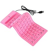 Foldable Silicone Keyboard Wired Pocket Size Slim Flexible Roll-up USB Wired Keyboard Waterproof ...
