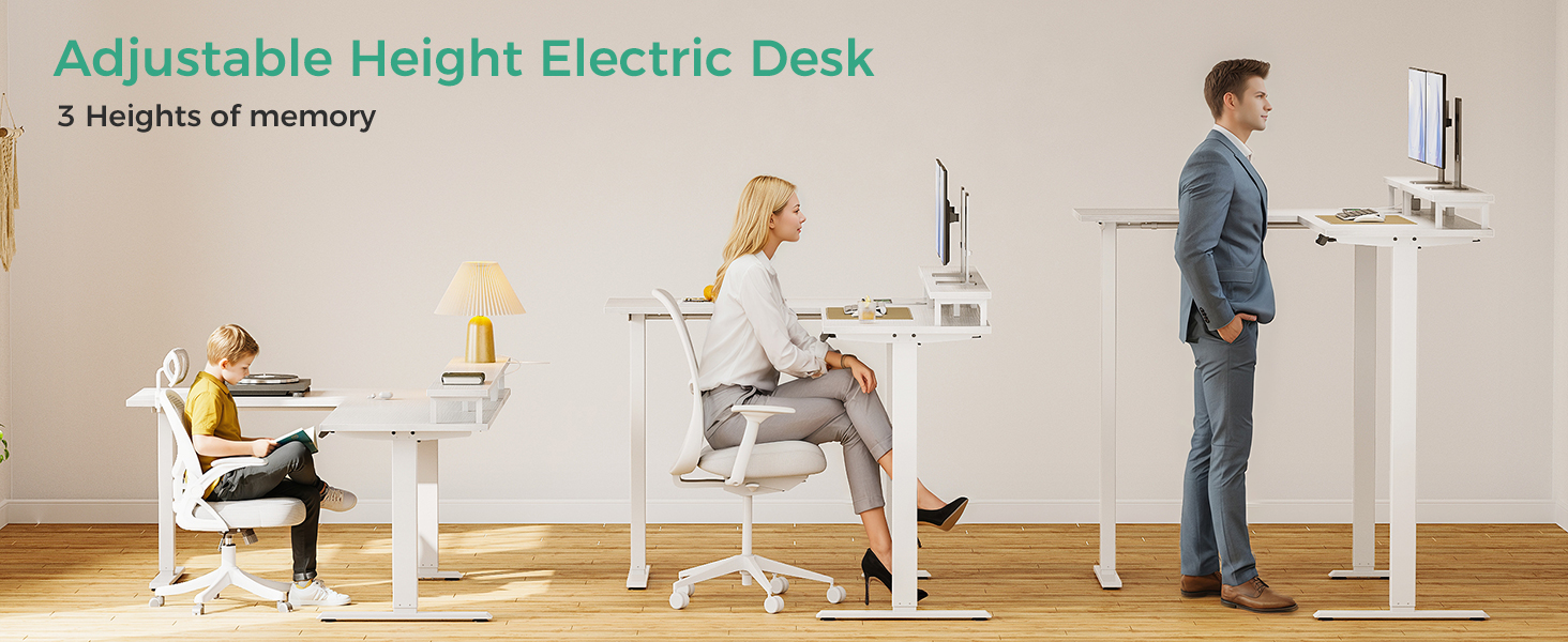 L shaped standing desk