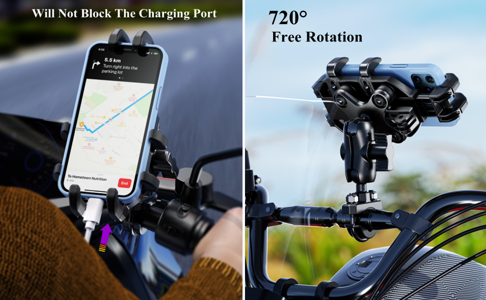 360 degree free rotation design phone cradle