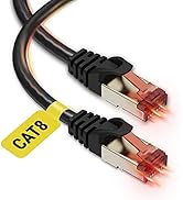 Cat 8 Ethernet Cable 10ft - High Speed Cat8 Internet WiFi Cable 40 Gbps 2000 Mhz - RJ45 Connector...