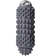 Vibrating Foam Roller Massage Ball for Muscle Pain Relief, 4-Speed Corn Shape Myofascial Release ...