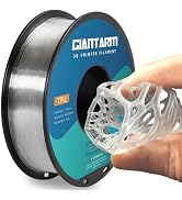 GIANTARM 95A TPU 3D Printer Filament 1.75mm, 1kg Spool, Clear, +/- 0.03mm | 95A Flexible Filament...