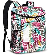 Scothen Cooler Backpack with 12 Ice Packs - Keeps 54 Cans Cold for Up to 24 Hours - Waterproof &amp; ...