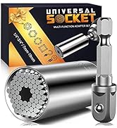 Universal Socket Tools Gifts for Men Dad - Socket Set with Power Drill Adapter Super Grip Socket ...