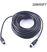 65FT 20M EKYLIN Car Video Extension Cable 4Pin Aviation for CCTV Rearview Camera Truck Trailer Ca...