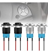 Tmyjfjingxi 4PCS 12V ON/Off Latching Push Button Switch Waterproof 12mm Small Push Button Switch ...