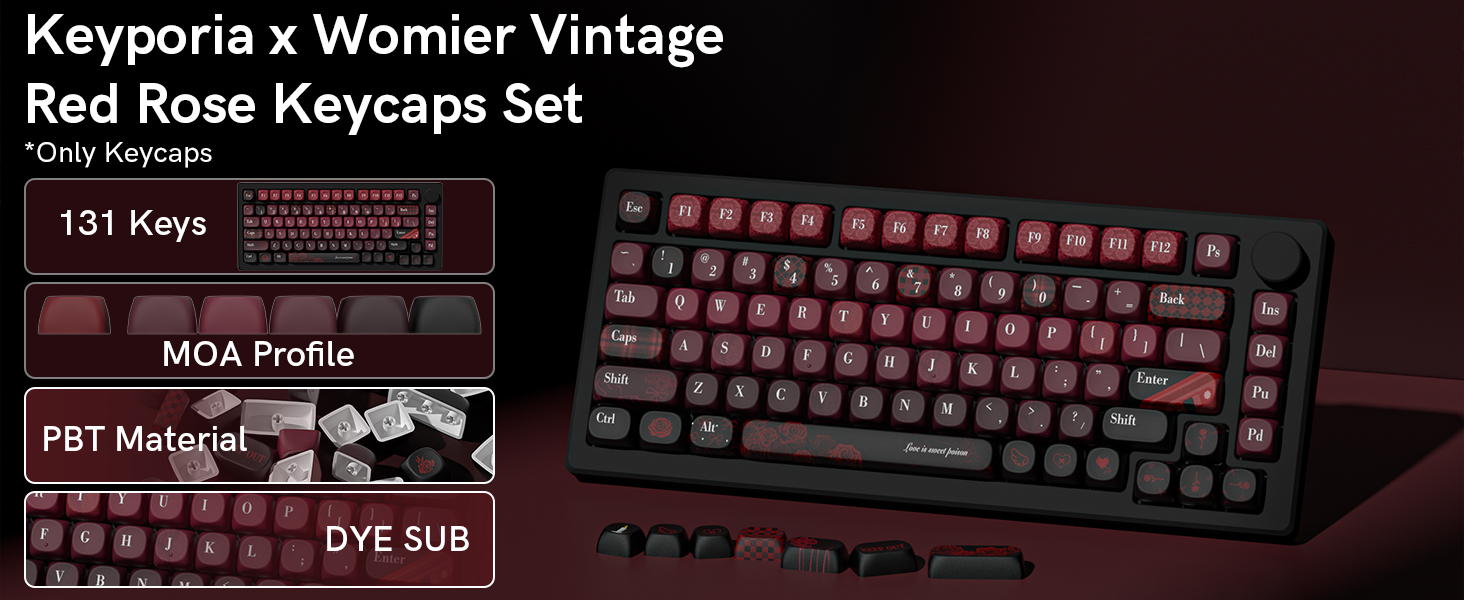 131-key MOA profile PBT dye-sublimation keycap set