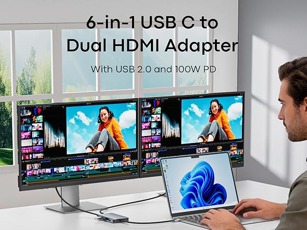 dual monitor adapter