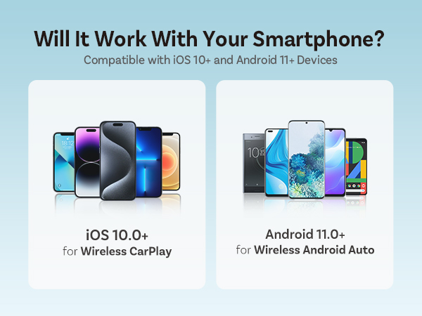 2026 Upgrade Ottocast Mini Cube, 2-in-1 Wireless CarPlay &amp; Android Auto Adapter