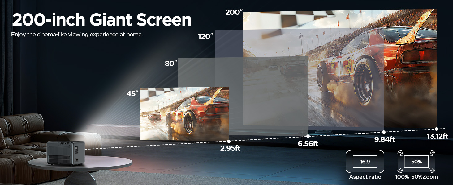 1080p 4k smart projector portable wireless indoor outdoor video projector with wifi and bluetooth