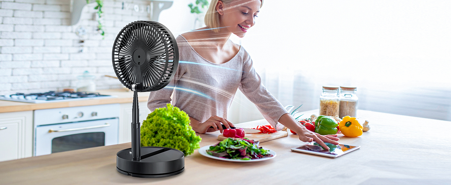 Standing Fan with Remote for kitchen
