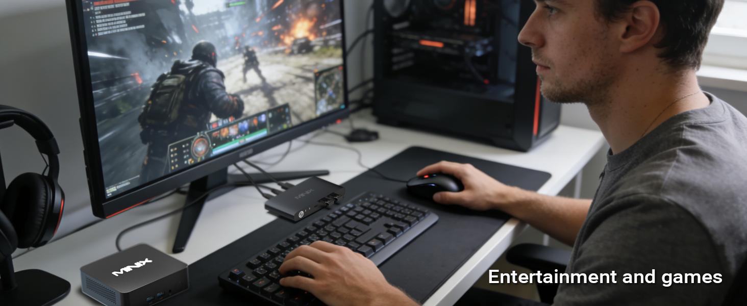 MINIX K1 USB C KVM Switch 1 Monitors 2 Computers