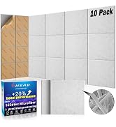 BSHEAD 10 pcs 165dtex Microfiber Acoustic Panels ï¼?Self-Adhesive Soundproof Wall Panels, 12 x 12 x...