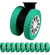 Figffotto 10 Pcs Luggage Wheel Covers, Silicone Protective Covers for 2-2.4" Suitcase Wheels, Upg...