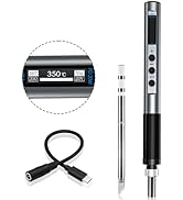 ZYKYCX Digital Soldering Iron Kit, Portable Soldering Iron Pen with T12-K Solder Tip, Fast Heatin...
