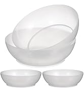 VILLCASE 4Pcs Food Weighing Bowl, Kitchen Reusable Scale Tray, Clear Plastic Snack Bowls with 600...