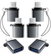 AiNEERich Type C to USB Adapter 6 Pack,USBC to USB Adapter,USBC Male USBA Female Adaptor,USB C Co...