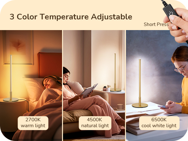 3 color temperature adjustable table lamp