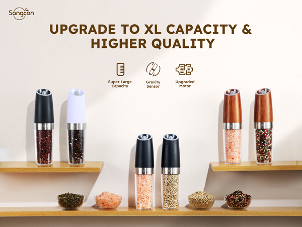 electric salt and pepper grinder set salt and pepper shakers