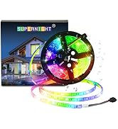 SUPERNIGHT 32.8FT LED Strip Lights, 10M SMD 5050 Waterproof 600LEDs 24V RGB Color Changing Flexib...