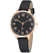 TWOPTION Women's Dainty Analog Leather Dress Watch for Small Wrists, Ladies Waterproof Watches fo...