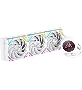 SAMA Q70 White CPU Liquid Cooler, 360MM Water AIO CPU Cooler with 2.8" LCD Display, Magnetic Deta...