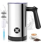 Milk Frother, 4-in-1 Milk Frother and Steamer, Automatic Electric Milk Steamer, 10.6oz Cold and H...