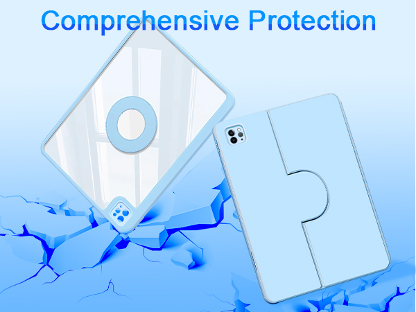 blue ipad air 4th case with keyboard