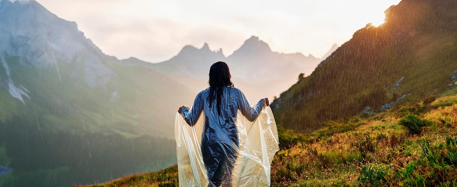 rain ponchos for adults poncho adult compact pocket travel emergency raincoat packable with hood