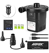 AGPTEK Rechargeable Air Pump, Electric Air Pump 4000mAh Battery Quick-Fill Inflator &amp; Deflator wi...