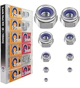 EEEEE Lock Nuts Assortment 524 pcs Stainless Steel 304 Metric locknut Nylon Insert Hardware nut L...