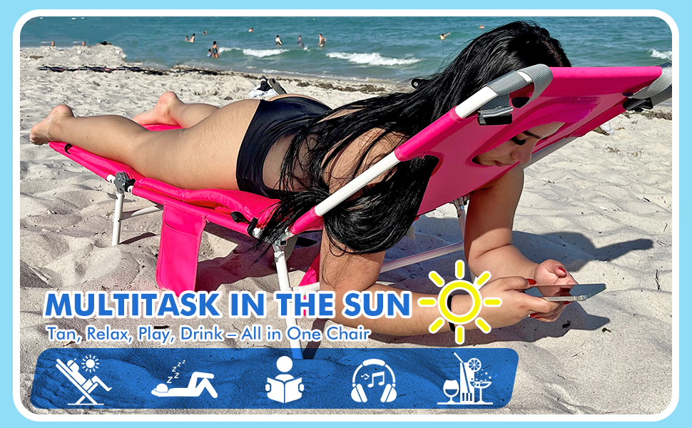 TANNING CHAIR WITH FACE HOLE