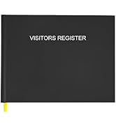 Visitors Register Book - Visitor Log Book with 120 Pages, 9" X 7", Black Hardbound Cover, Wedding...