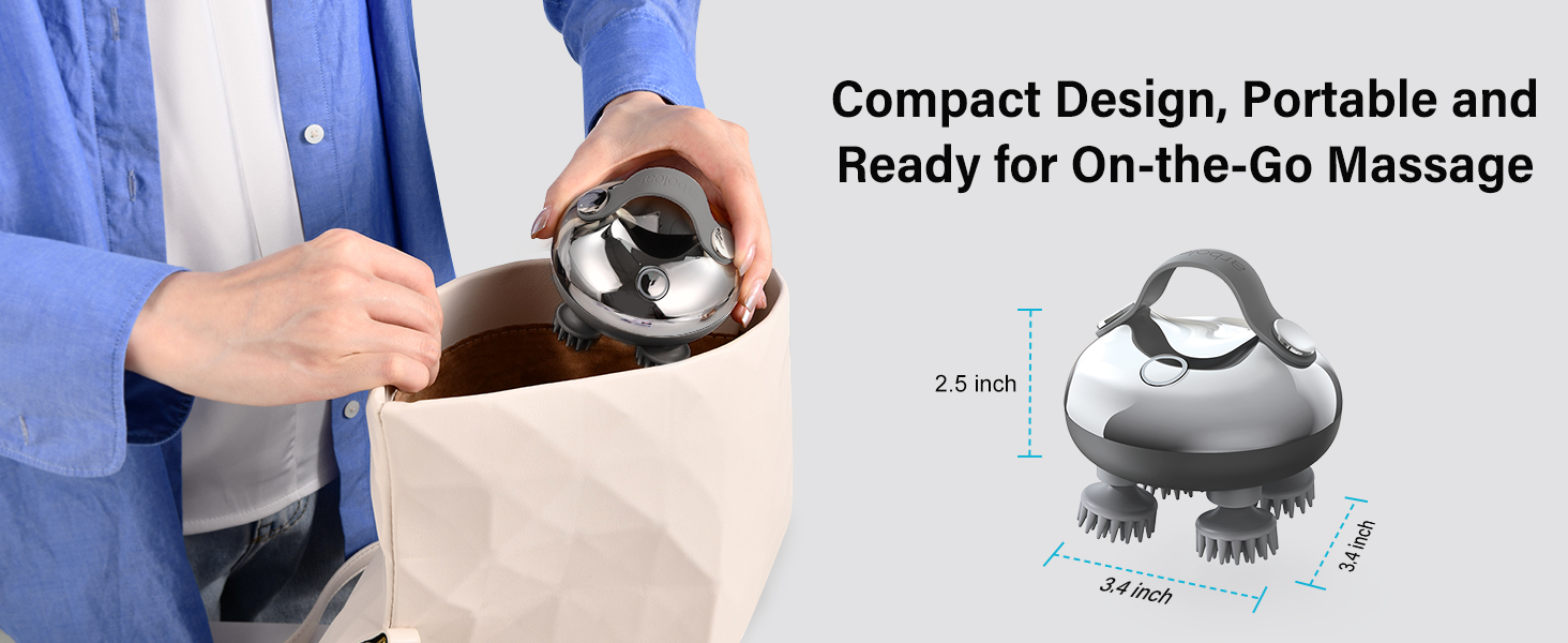 scalp massager on the go