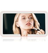 Car Vanity Mirror with Lights &amp; Rechargeable Design,Touchable LED Mirrors for Car Vanity with 3-c...