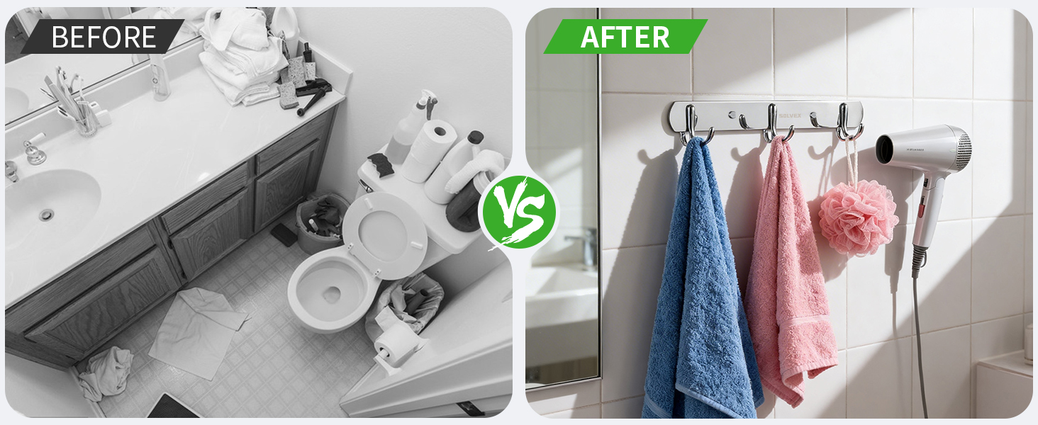 Bathroom Towel Hanger Organizer