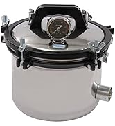 Portable Steam Autoclave,8l 110v Lab Dental Steam Autoclave Sterilizer W/Pressure Gauge,Double Va...