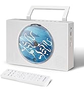 Portable CD Player with Bluetooth Built-in HiFi Speakers, Desktop Wall Mounted Handheld CD Player...