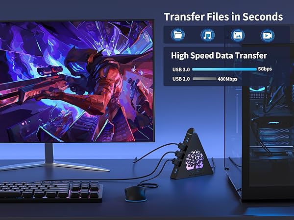 usb hub laptop,usb hub for desktop,usb port hub,7 port usb hub,rgb usb hub,usb hub rgb