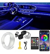 Car LED Interior Strip Lights, TEKSHINNY RGB Car Interior LED Light Wireless APP and Remote Contr...
