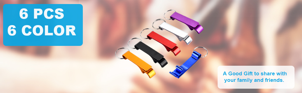 colorful beer bottle opener with 6pcs
