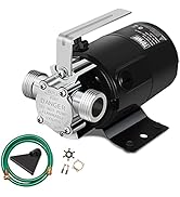 TOPWAY Water Transfer Electric Sump Utility Pump 330 GPH 1/10HP with Water Hose Kit (115V AC)…