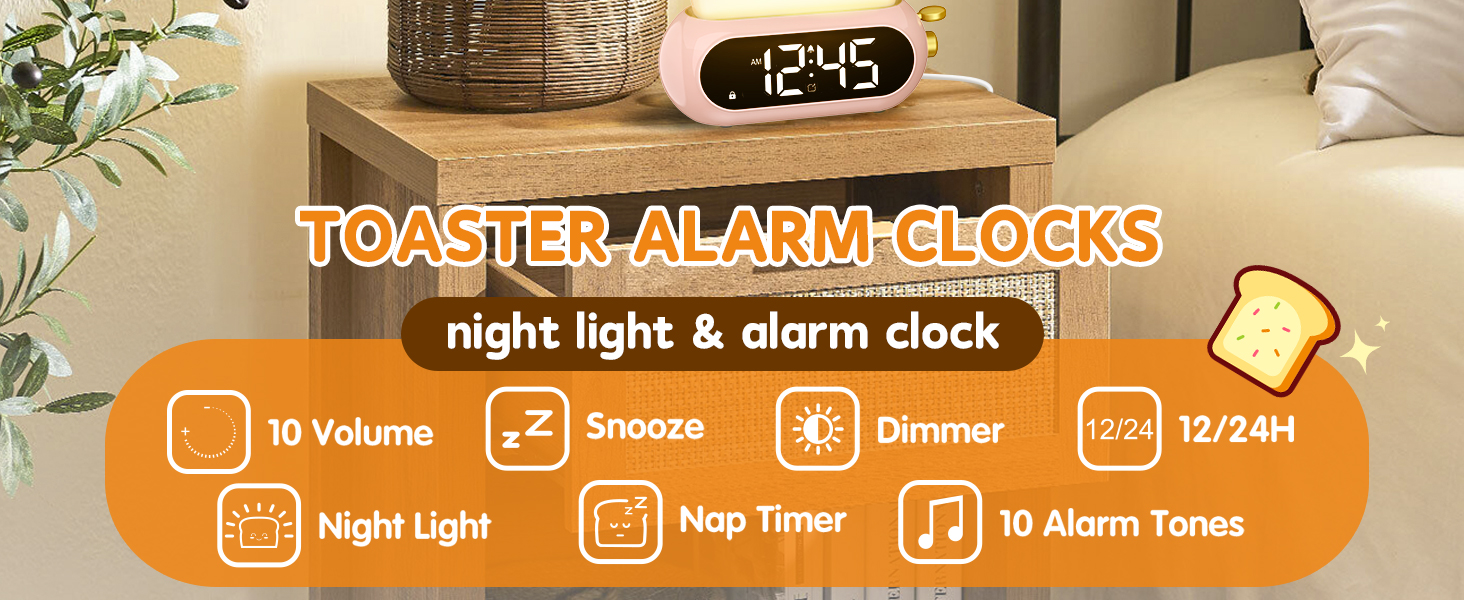 Toaster Alarm Clocks for Kids