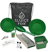 Compact Gold Panning Kit with Portable Sluice: Includes Miners Moss, Gold Trap Mat, Sand Separato...