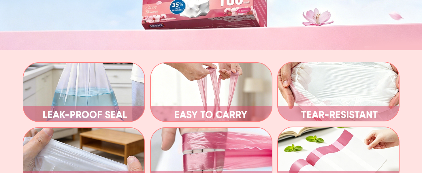 EASY TO CARRY ; TEAR-RESISTANT; EXTRA DURABLE; HOLDS SHAPE WELL ; NO TEARING REQUIRED
